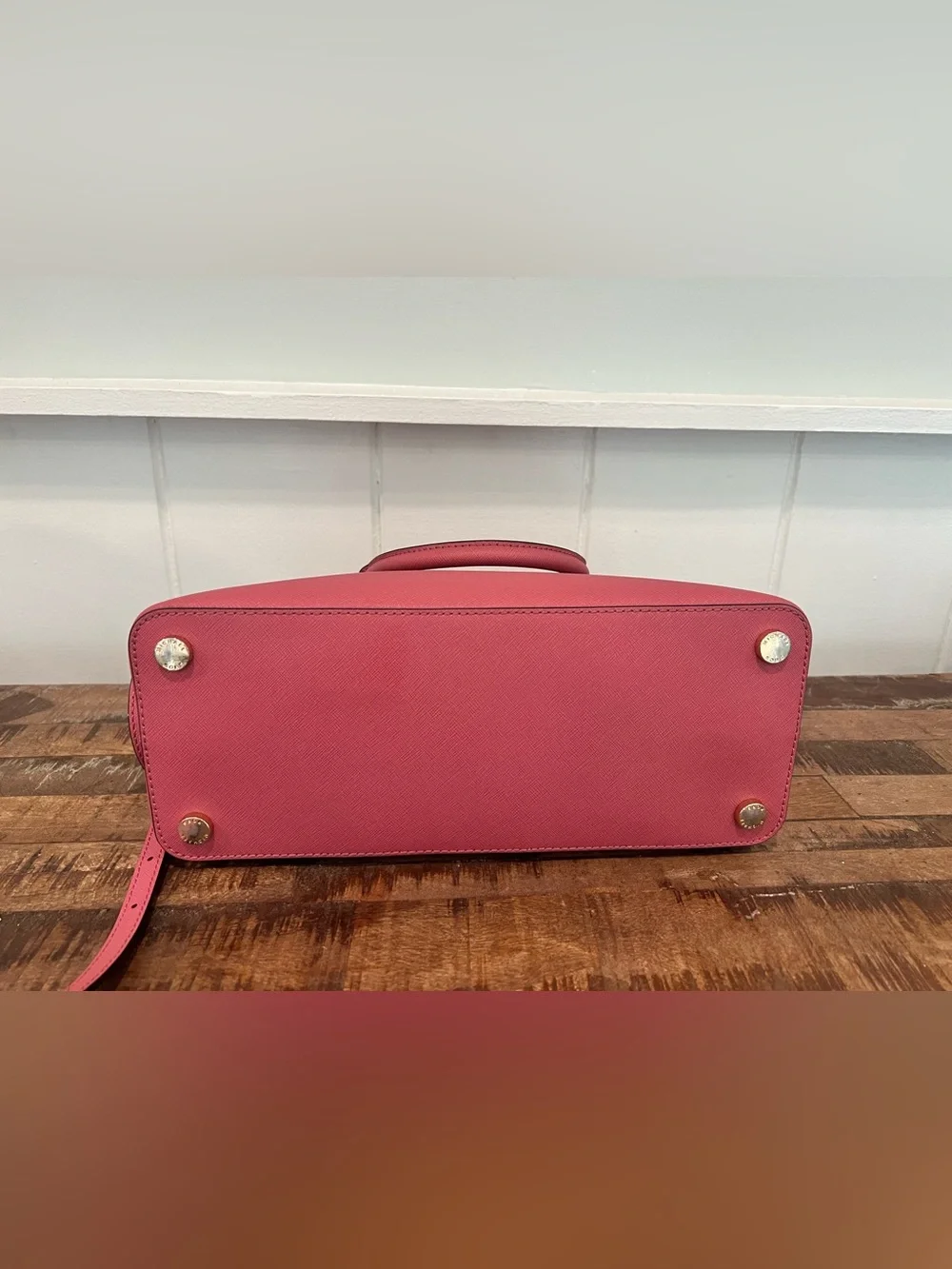 Michael Kors Pink Dome Satchel with Gold Chain Strap